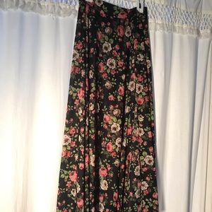 Chiffon floral skirt